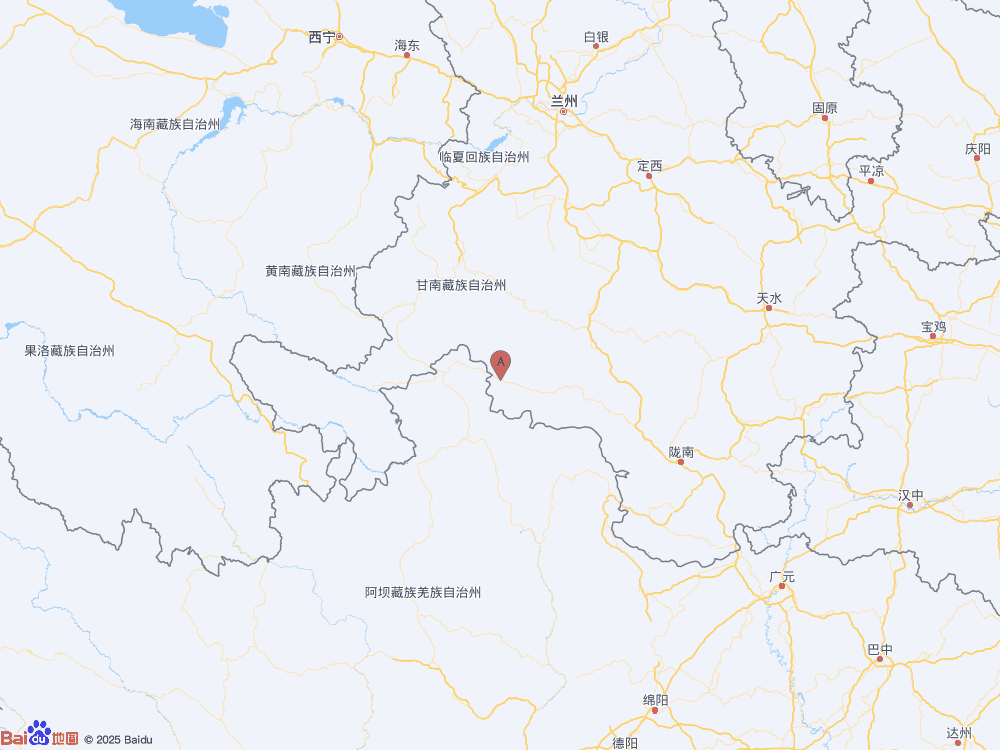 甘肃甘南州迭部县发生2.8级地震