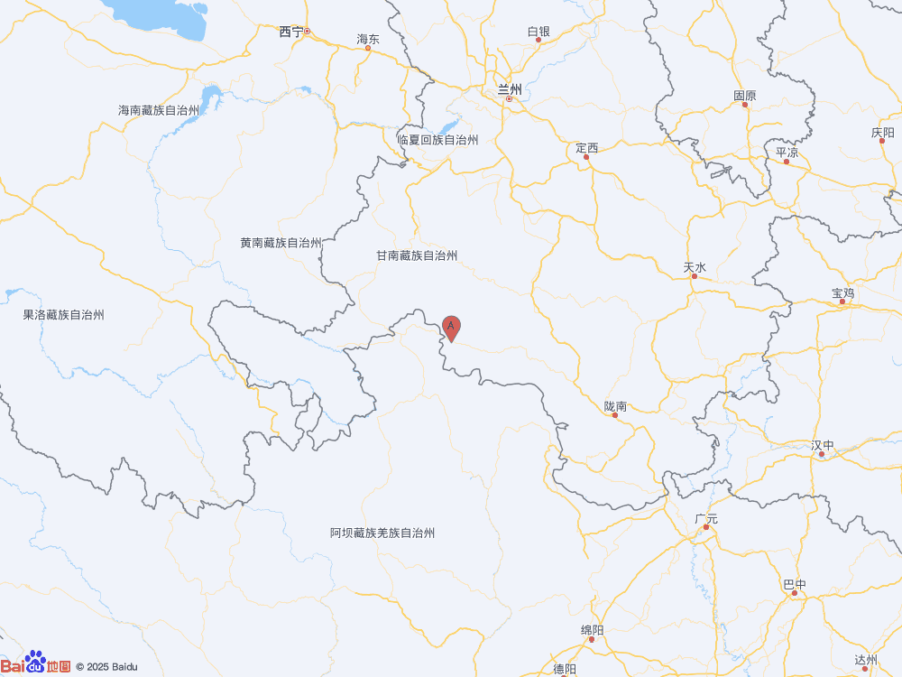 甘肃甘南州迭部县（北纬34.07度，东经103.25度）发生3.2级地震